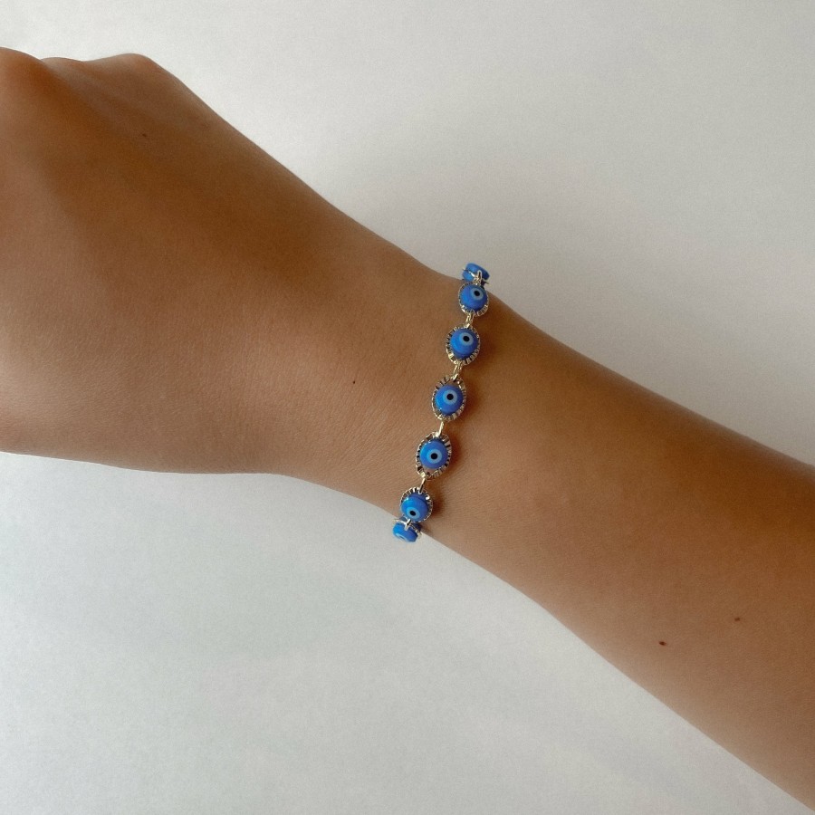 Shop The M Jewelers | The Light Blue Evil Eye Bracelet