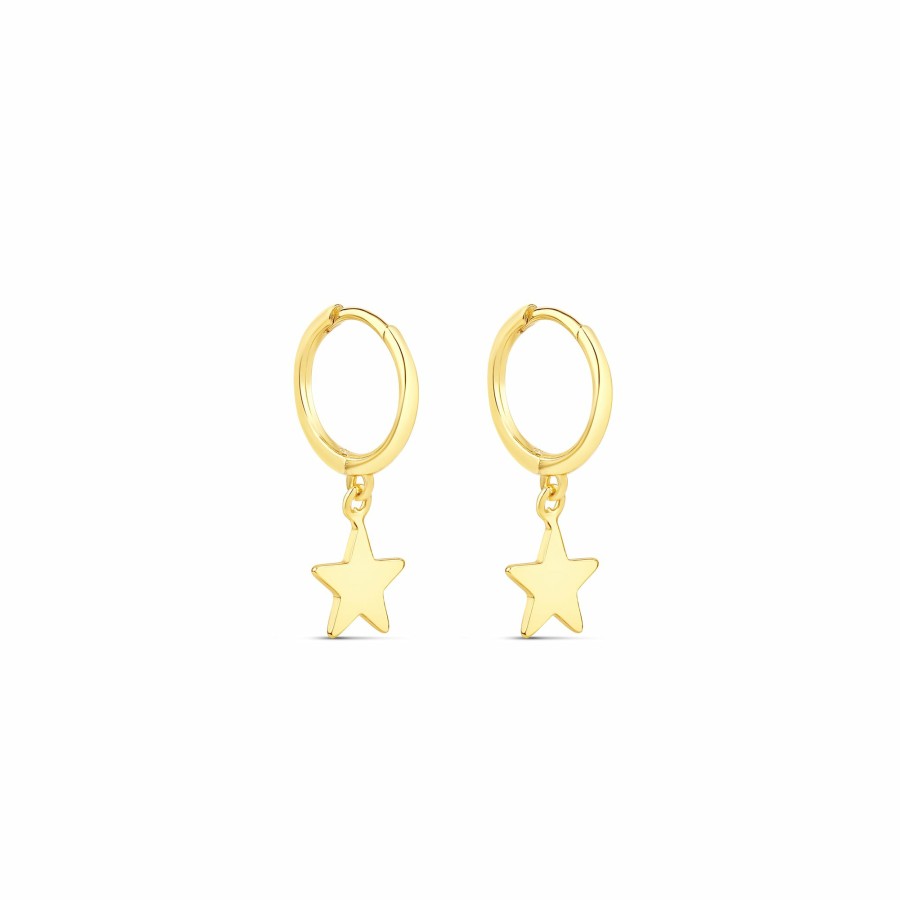 Shop The M Jewelers Hoops | The Gold Star Huggies