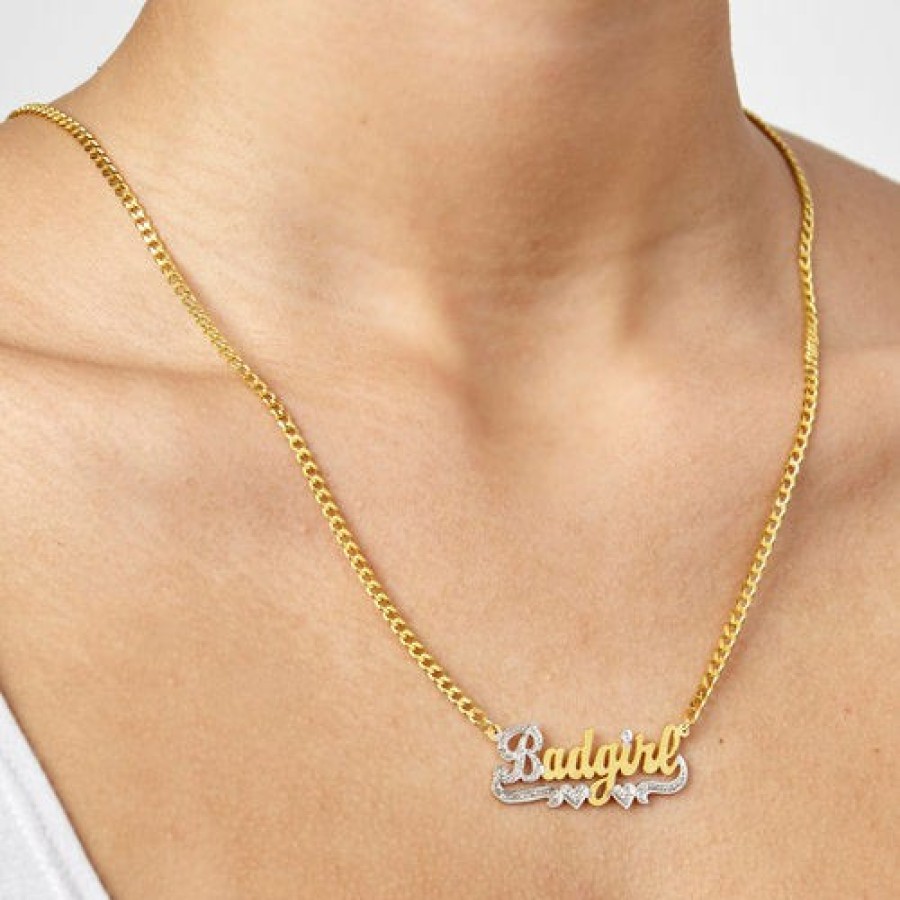 Shop The M Jewelers Nameplate Necklaces | The Cut Nameplate Necklace