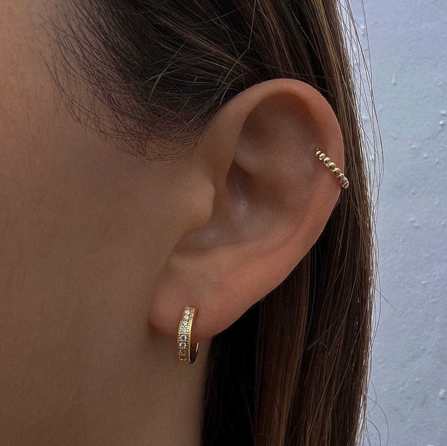 Shop mia jewelry Hoops | The Gold 11Mm Melrose Huggies