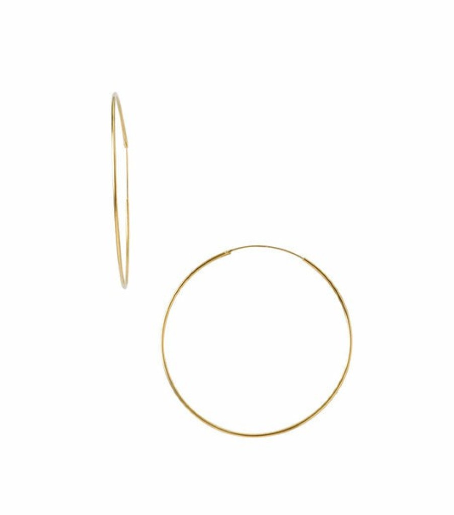 Shop The M Jewelers Hoops | The Thin Large Hoops