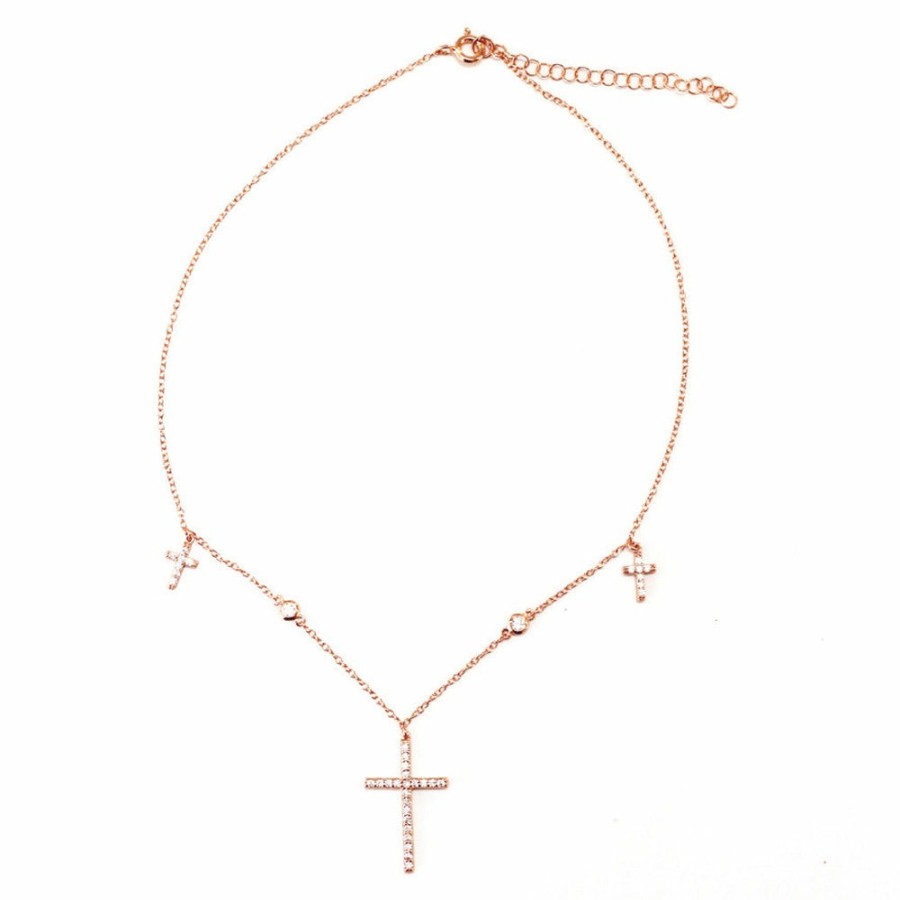 Shop The M Jewelers | The Dainty Cross Choker Necklace