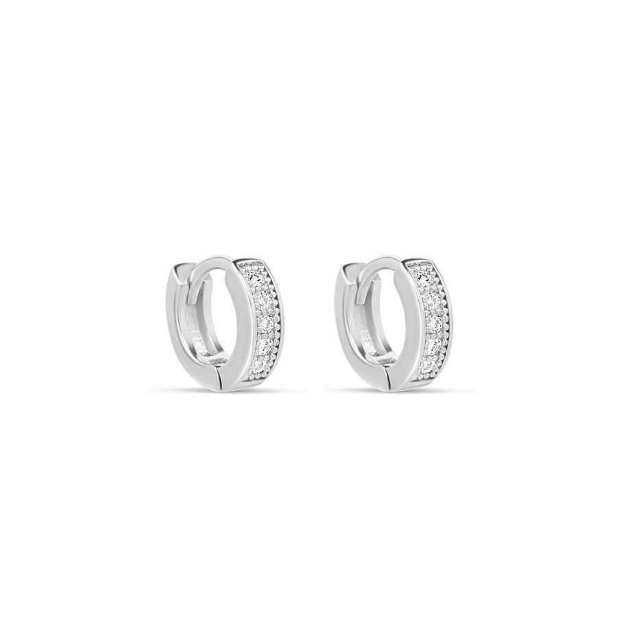 Shop mia jewelry Hoops | The Silver 9Mm Melrose Huggies