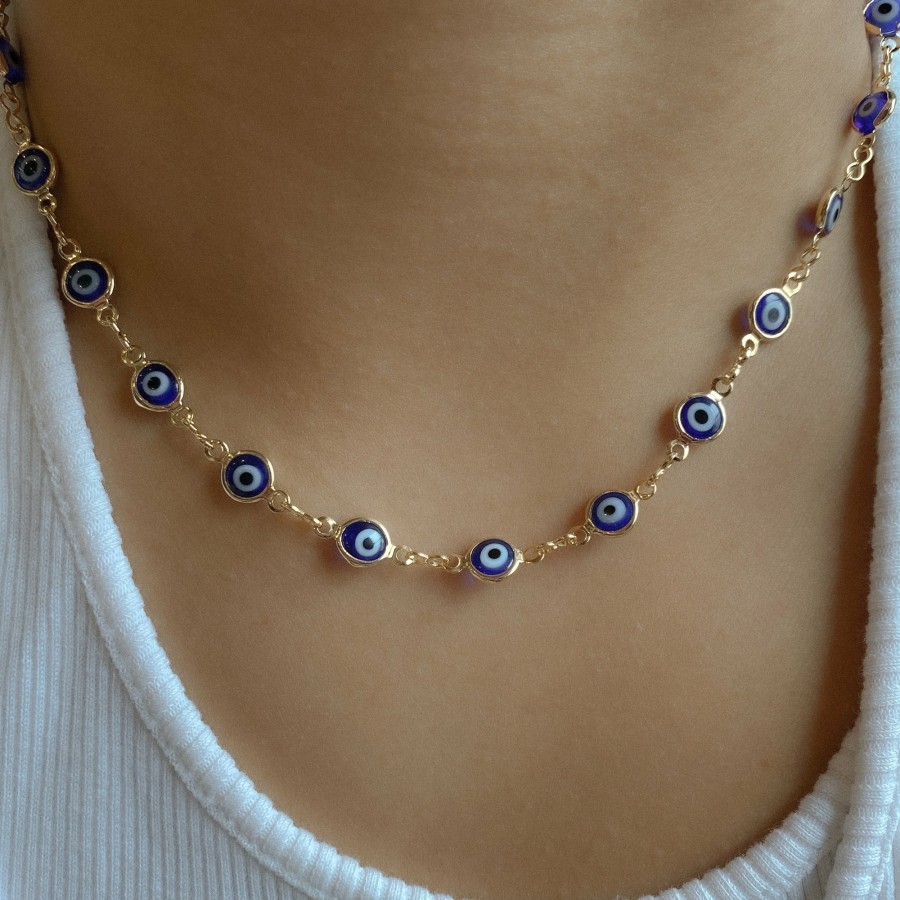 Shop The M Jewelers | The Evil Eye Link Necklace