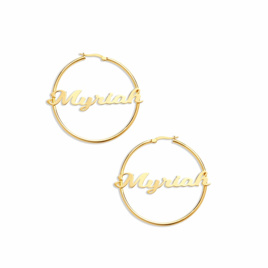 Shop The M Jewelers Hoops | The Name Hoops