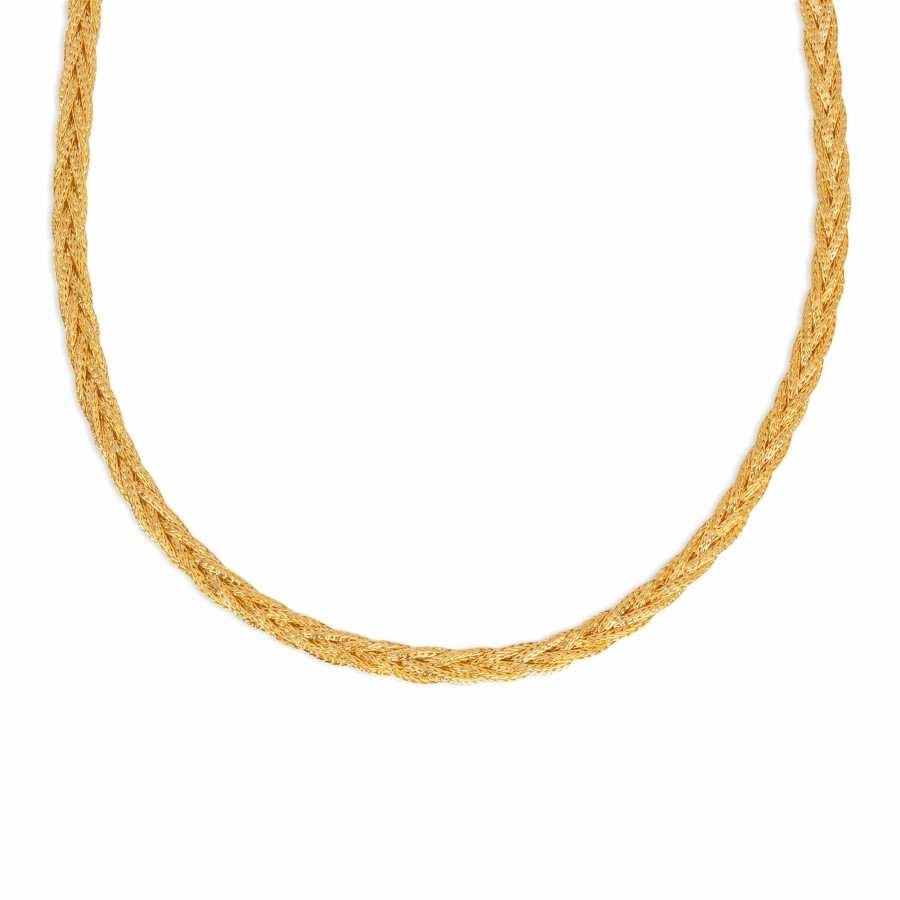 Shop The M Jewelers Essential Chains | The Braided Gold Necklace