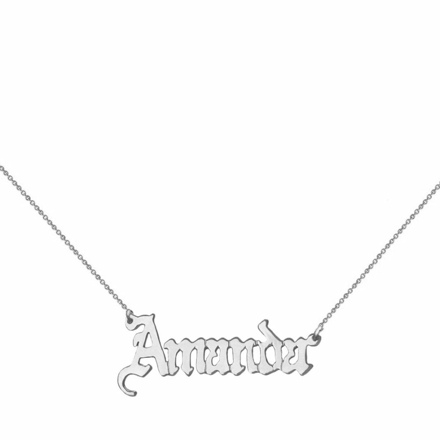 Shop The M Jewelers | Gothic Nameplate (Mens)