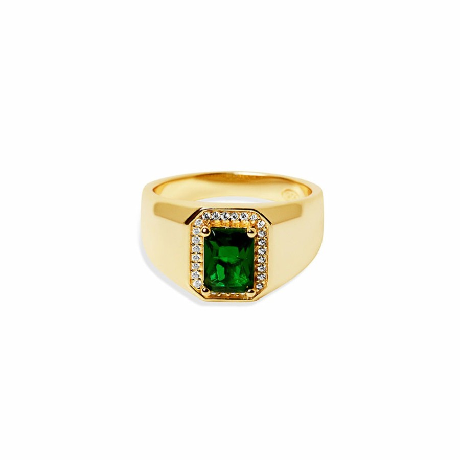 Shop The M Jewelers | The Emerald Pave' Signet Ring