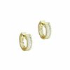 Shop The M Jewelers Huggies | The Baguette Channel Set Huggie Earrings