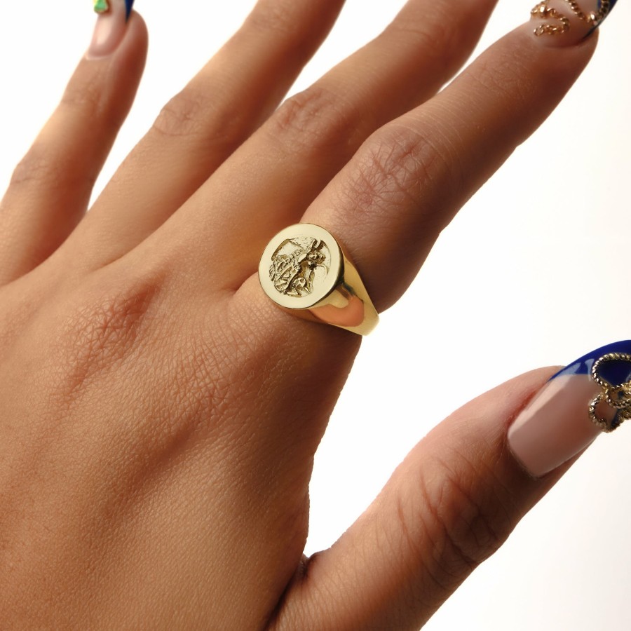 Shop The M Jewelers | The Saint Michael Signet Ring