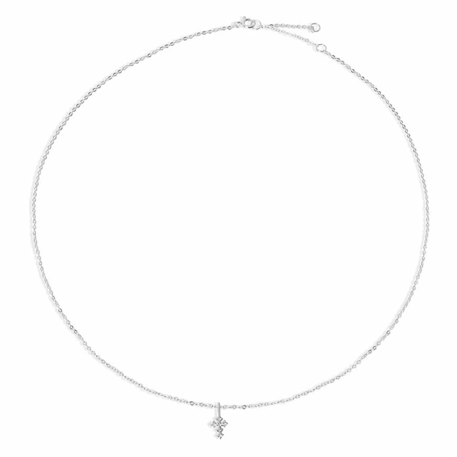 Shop The M Jewelers | The Tiny Pave' Cross Necklace