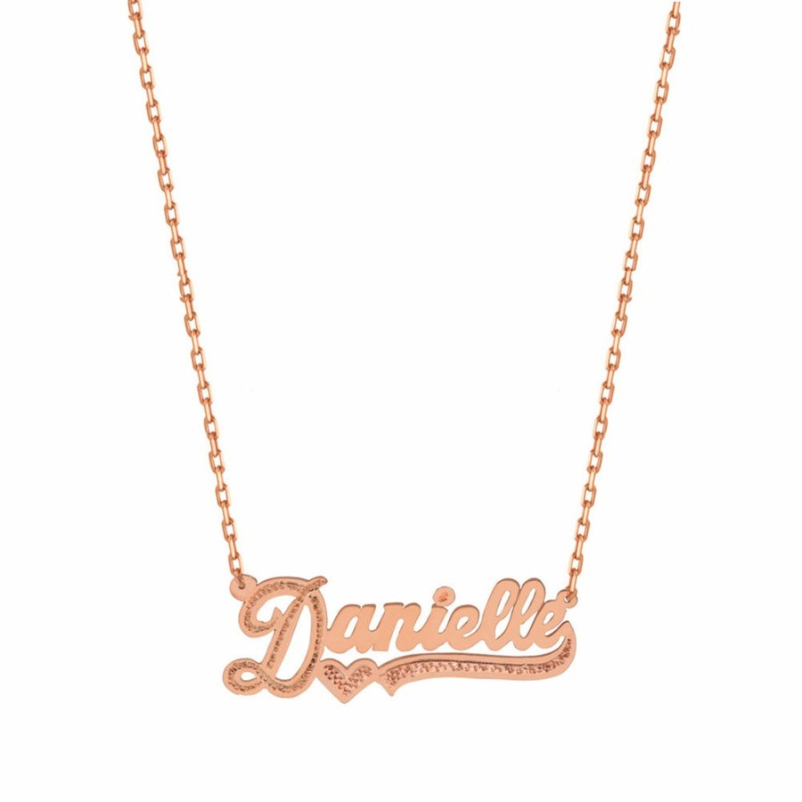 Shop The M Jewelers Nameplate Necklaces | The Cut Tone Nameplate Necklace