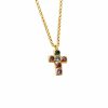 Shop The M Jewelers | The Multicolor Small Bezel Cross