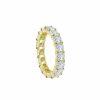 Shop The M Jewelers Iced Out Rings | The Cushion Cut Eternity Band