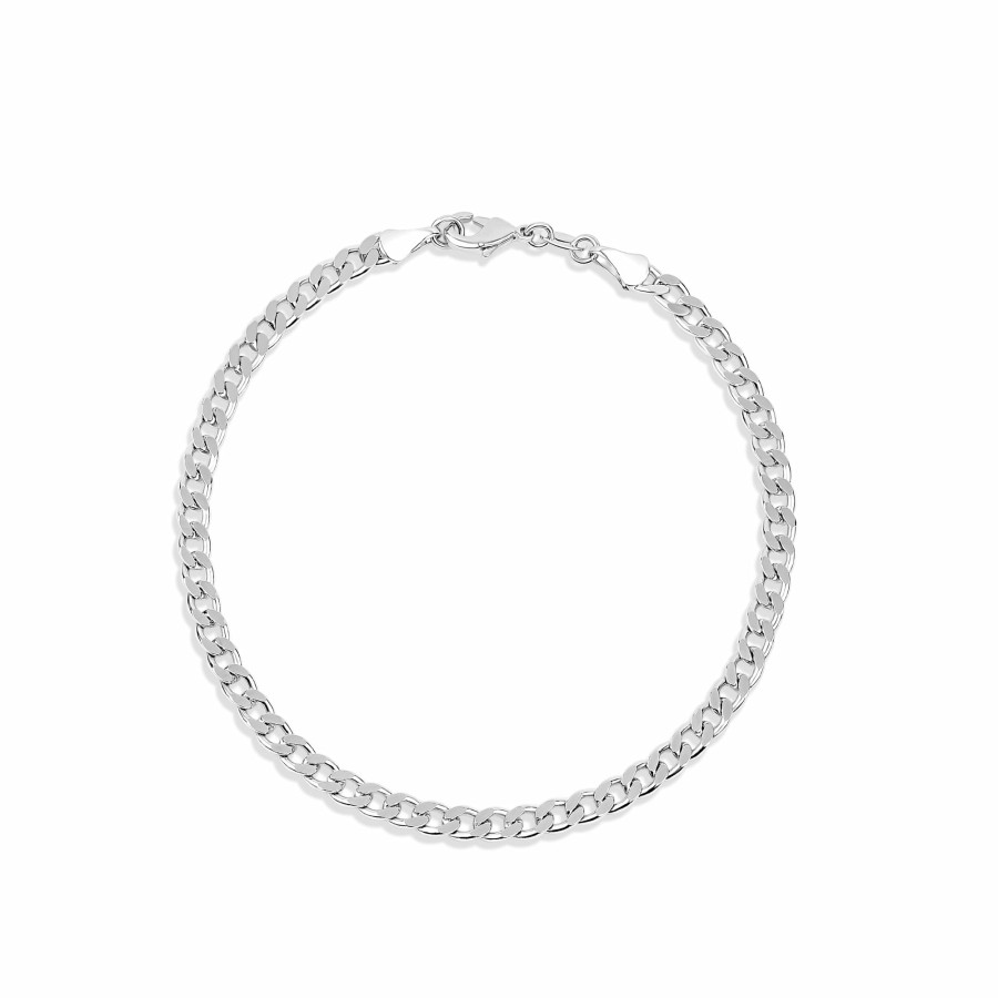 Shop The M Jewelers | The Silver Curb Anklet