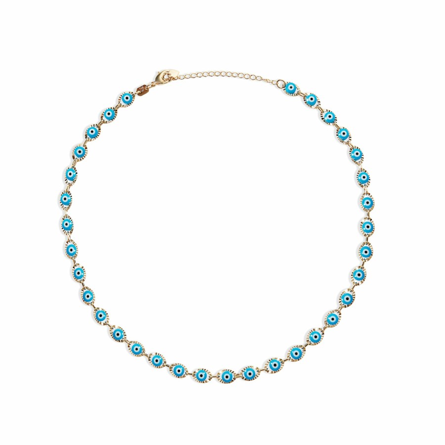 Shop The M Jewelers | The Light Blue Evil Eye Necklace