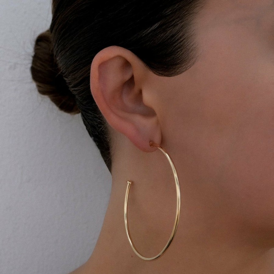 Shop mia jewelry Hoops | The Large Everyday Gold Hoops