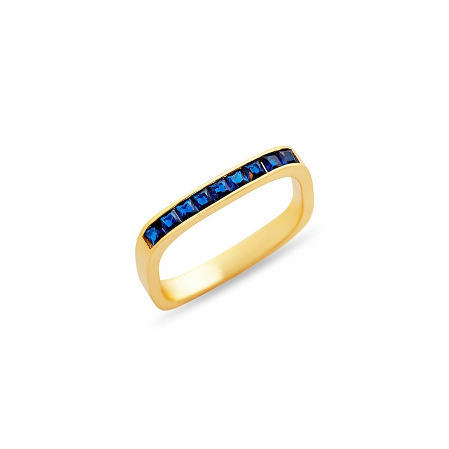 Shop The M Jewelers Iced Out Rings | The Azure Bar Ring