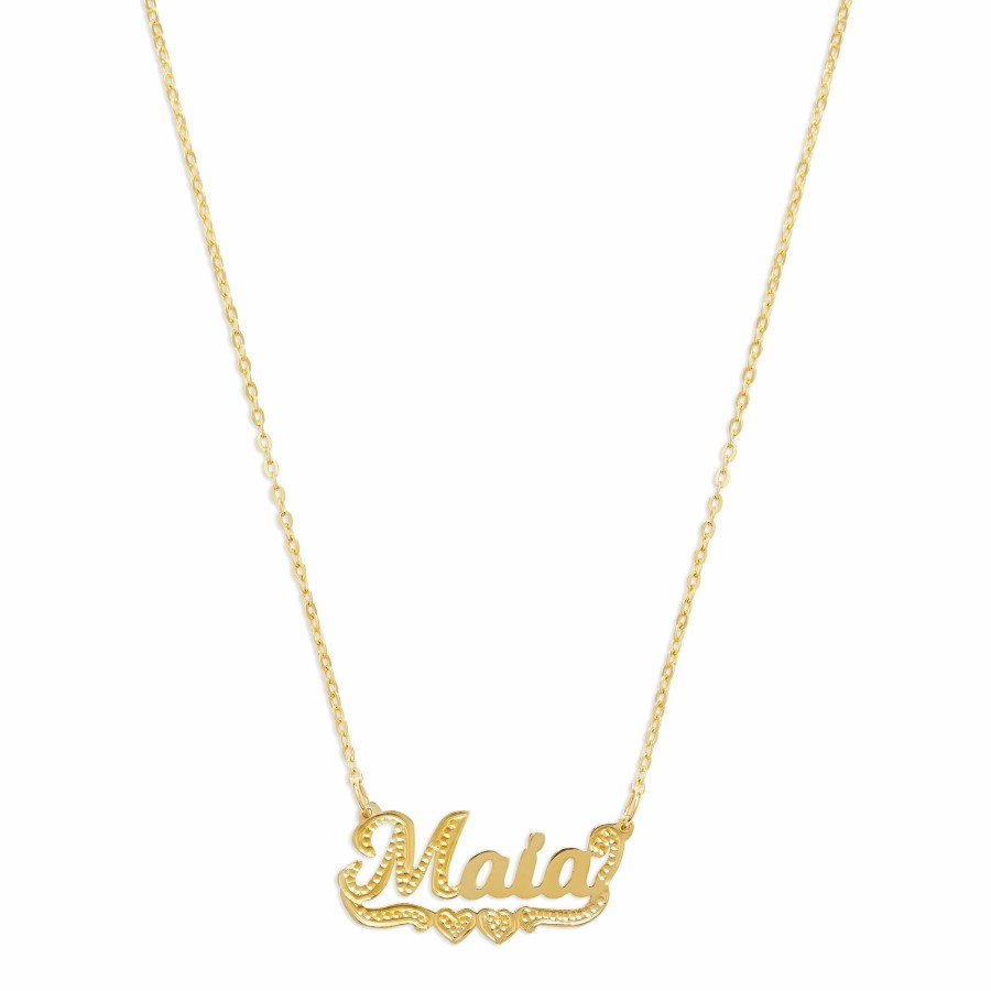 Shop The M Jewelers Nameplate Necklaces | The Mini Classic Nameplate Necklace