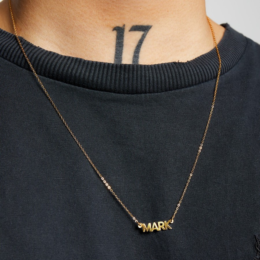 Shop The M Jewelers | Block Nameplate Necklace (Mens)