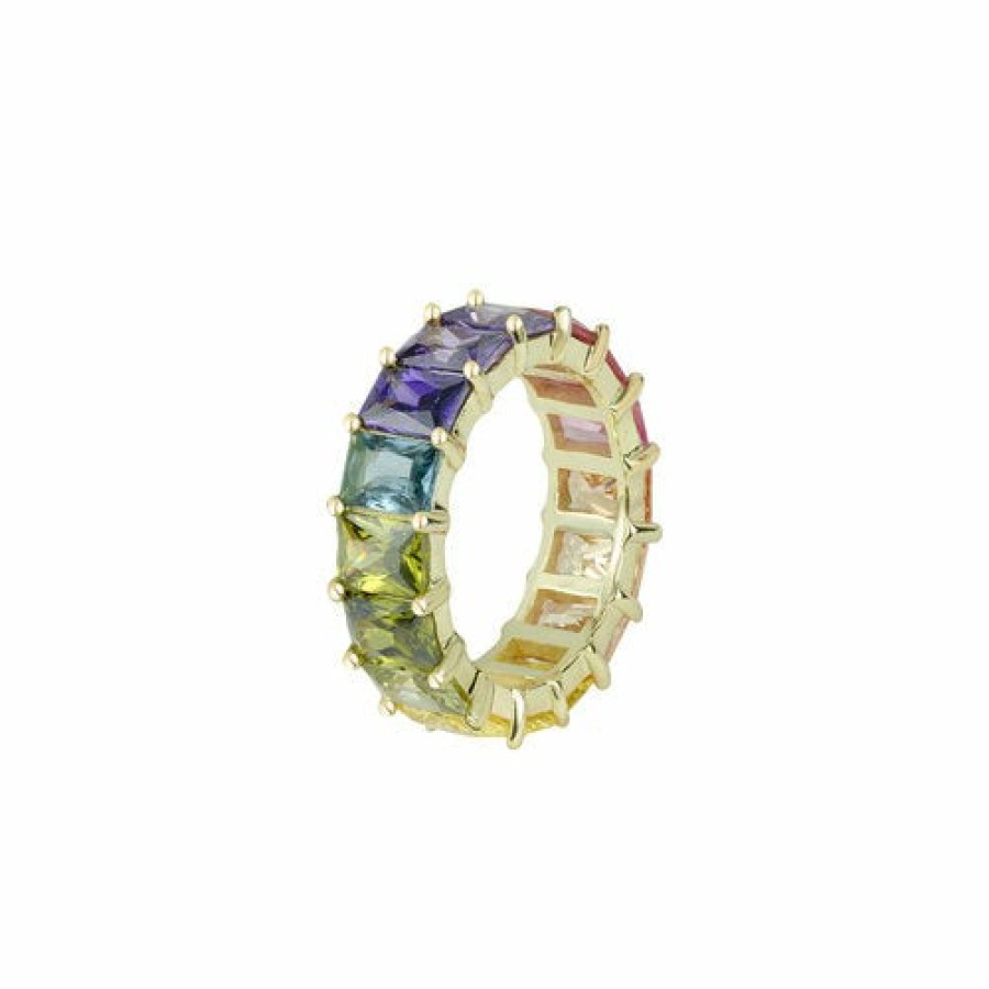 Shop The M Jewelers Iced Out Rings | The Rainbow Ring