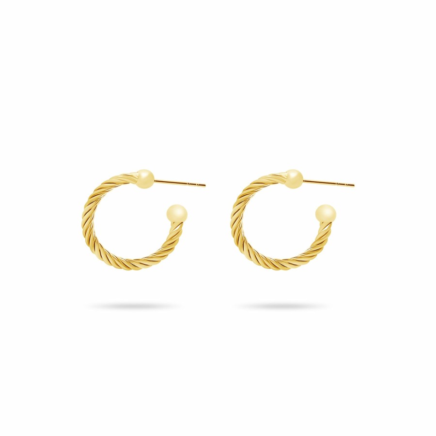 Shop The M Jewelers Hoops | The Twisted Ball Hoop Earrings