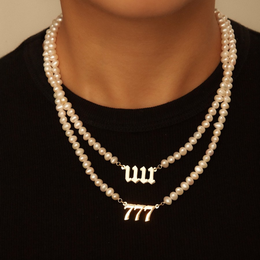 Shop The M Jewelers | The Pearl Angel Number Necklace