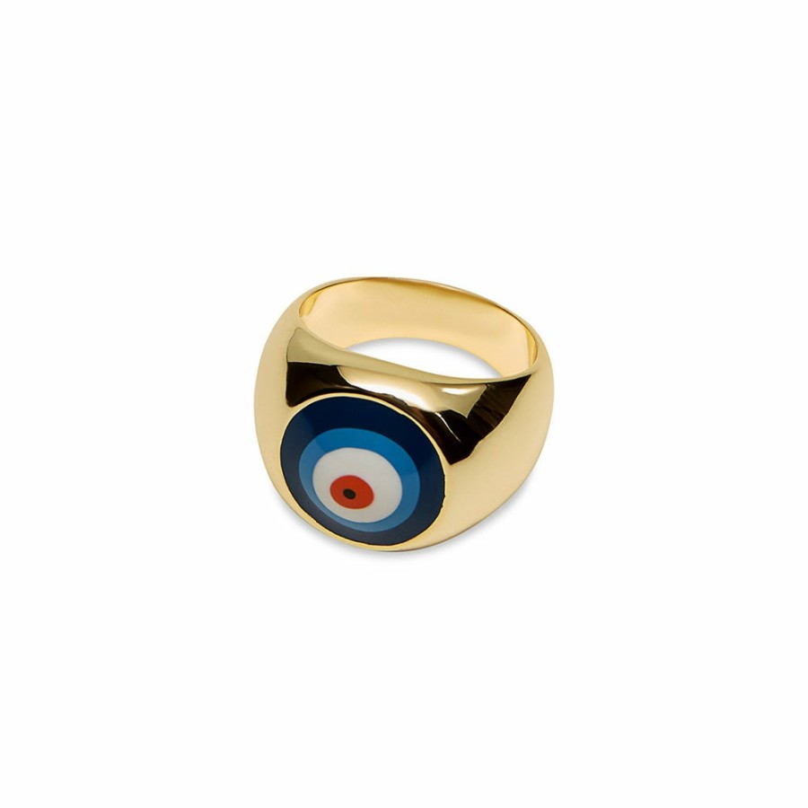 Shop The M Jewelers | The Large Evil Eye Signet Ring