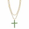 Shop The M Jewelers Religious Necklaces | The Sagrada Emerald Cross Choker (Cindy Kimberly X The M Jewelers)