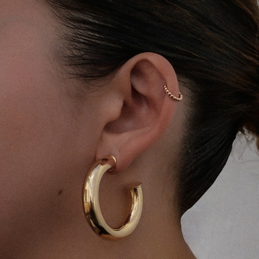 Shop mia jewelry Hoops | The Gold Madison Hoops