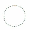 Shop The M Jewelers | The Light Blue Evil Eye Bezel Link Necklace