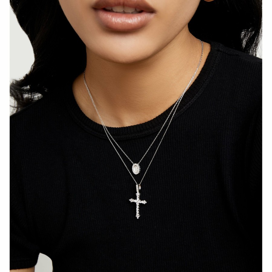 Shop The M Jewelers | The Daniella Pave' Cross Necklace