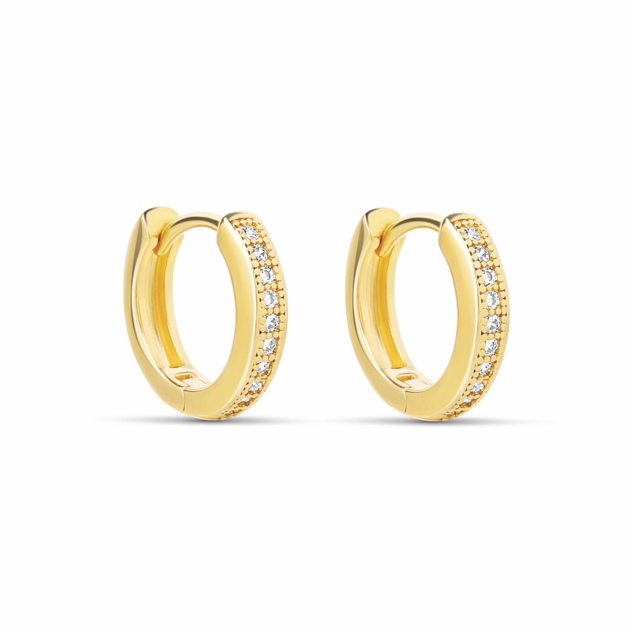 Shop mia jewelry Hoops | The Gold 14Mm Melrose Huggies