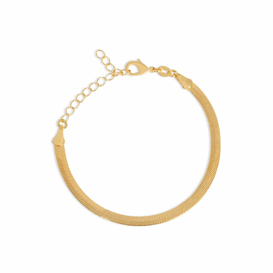 Shop The M Jewelers Essential Chains | The Gold Flat Chain Bracelet