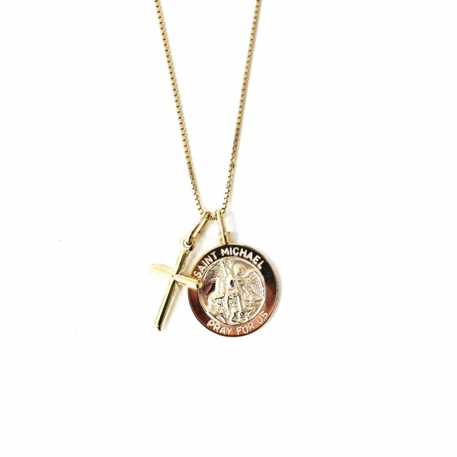 Shop The M Jewelers | The Saint Michael Cross Necklace