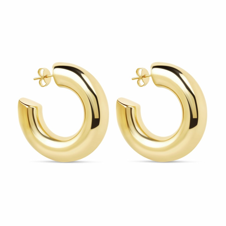 Shop mia jewelry Hoops | The Large Gold Hailey Hoops