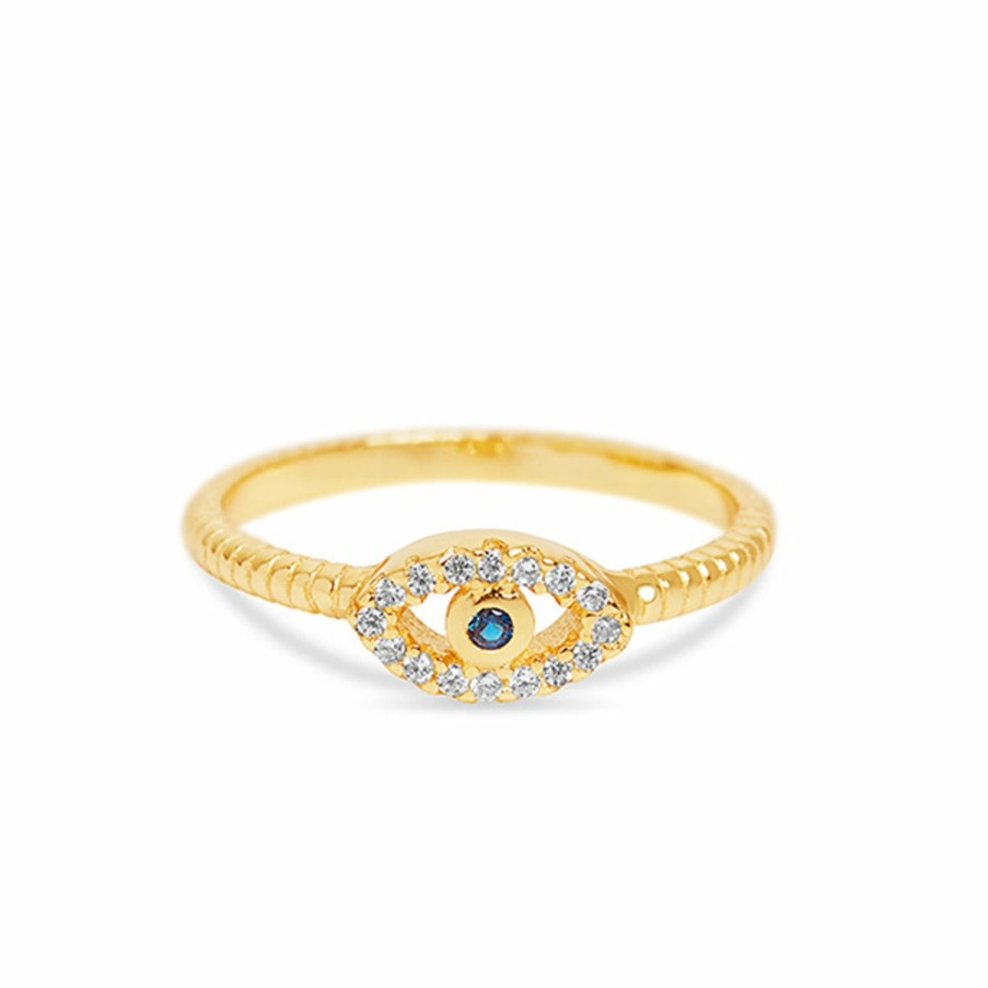 Shop The M Jewelers | The Mini Evil Eye Pave' Ring