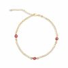 Shop The M Jewelers | The Red Evil Eye Curb Anklet