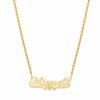 Shop The M Jewelers Nameplate Necklaces | The Single Heart Cut Nameplate Necklace