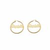 Shop The M Jewelers Hoops | The Script Diamond Cut Single Heart Hoop Earrings