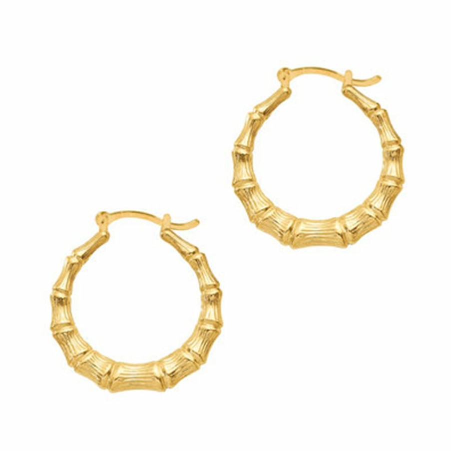 Shop The M Jewelers Hoops | The Bamboo Hoop Earring