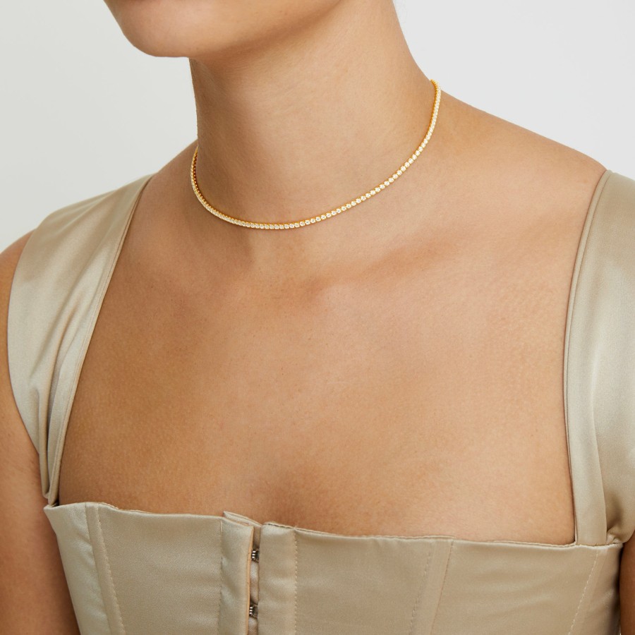 Shop The M Jewelers Essential Chains | The Thin Tennis Choker