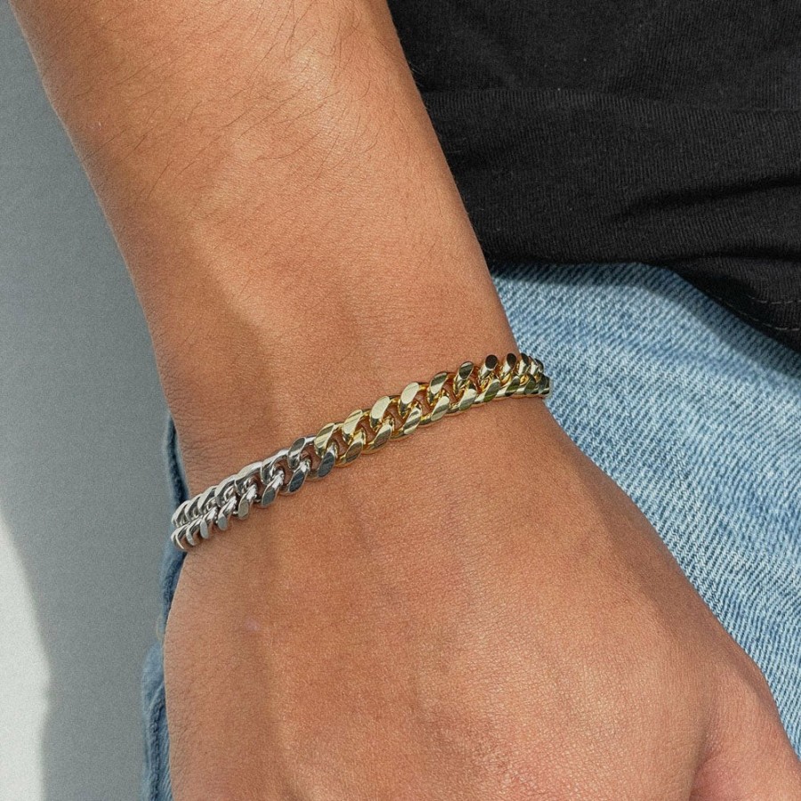 Shop MIA JEWELERY | The Two Tone Cuban Link Bracelet