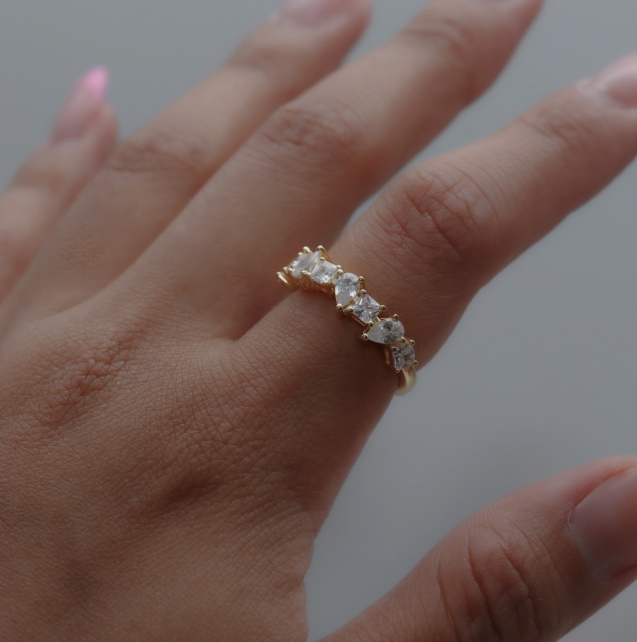 Shop The M Jewelers Iced Out Rings | The Pear Princess Eternity Band